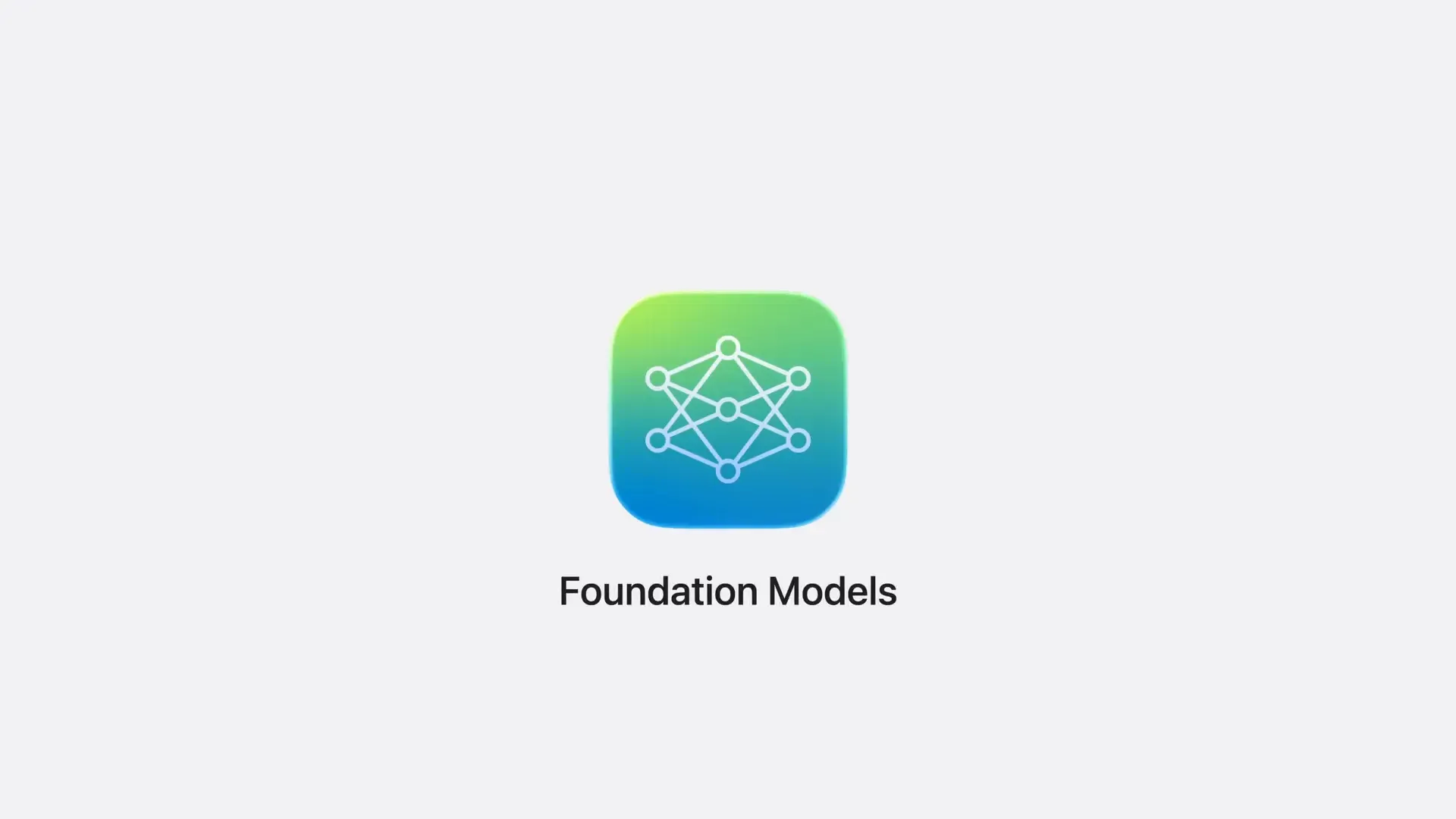 Foundation Models framework introduction slide