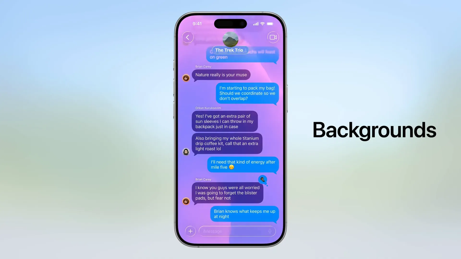 Messages with Dynamic Backgrounds and Polls