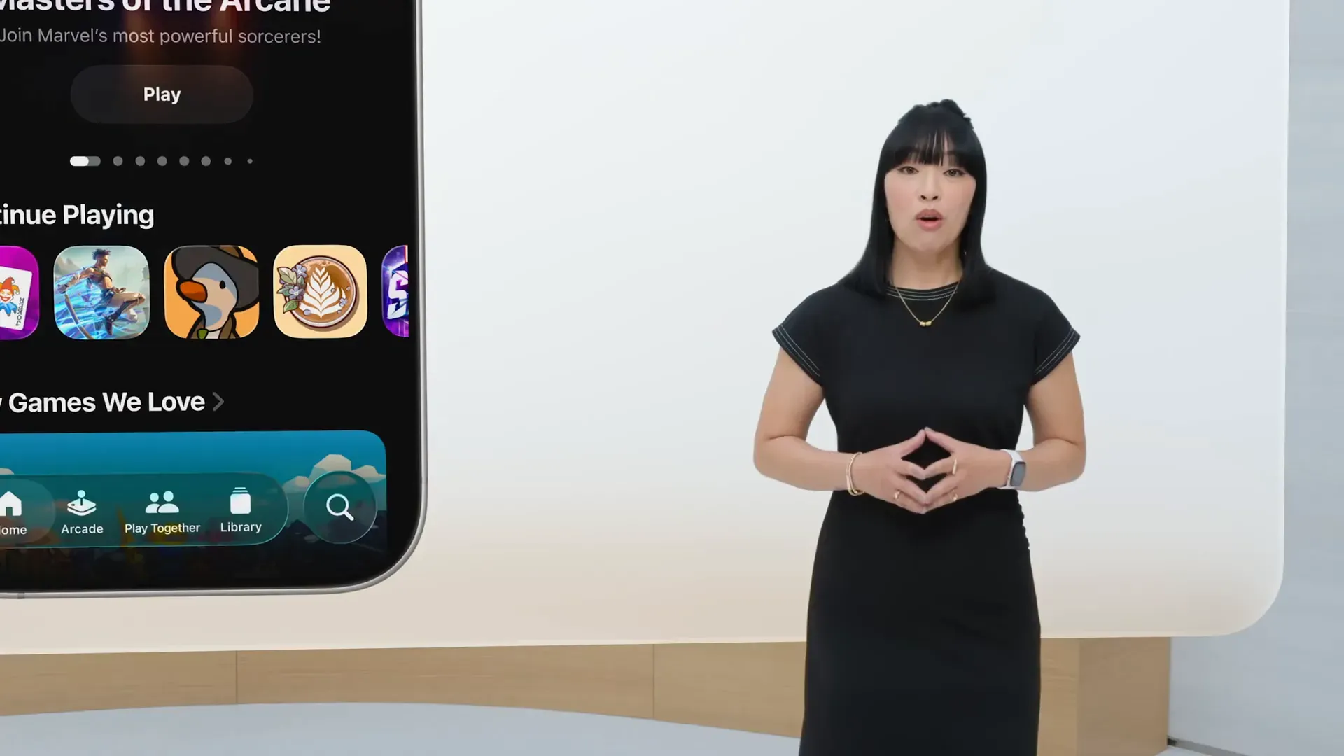 New Games App Interface with Social Features